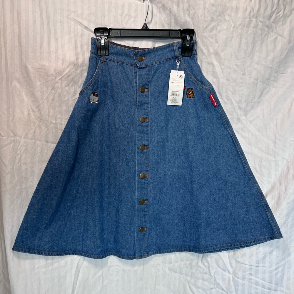 Hello Kitty Sanrio Japanese Denim Skirt
